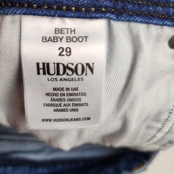 Hudson Jeans Womens 29x32 Blue Beth Baby Bootcut Denim Flap Pocket - Picture 10 of 11